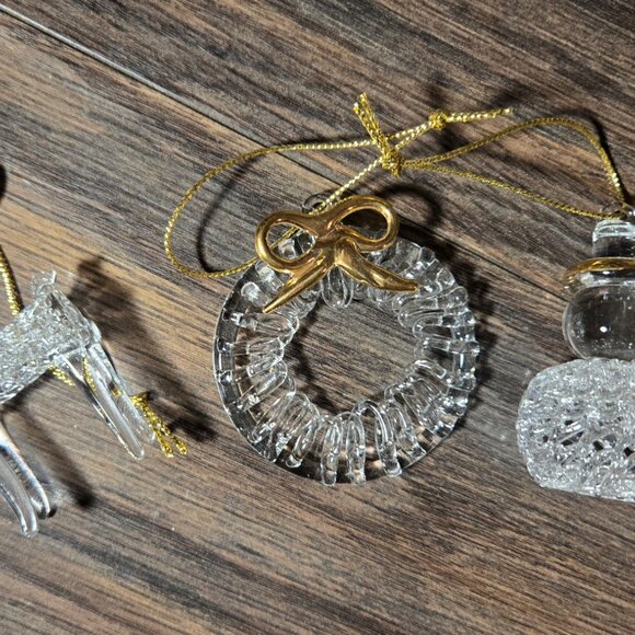 Collection of Three Glass Christmas Ornaments NEW IN BOX - Picture 5 of 5